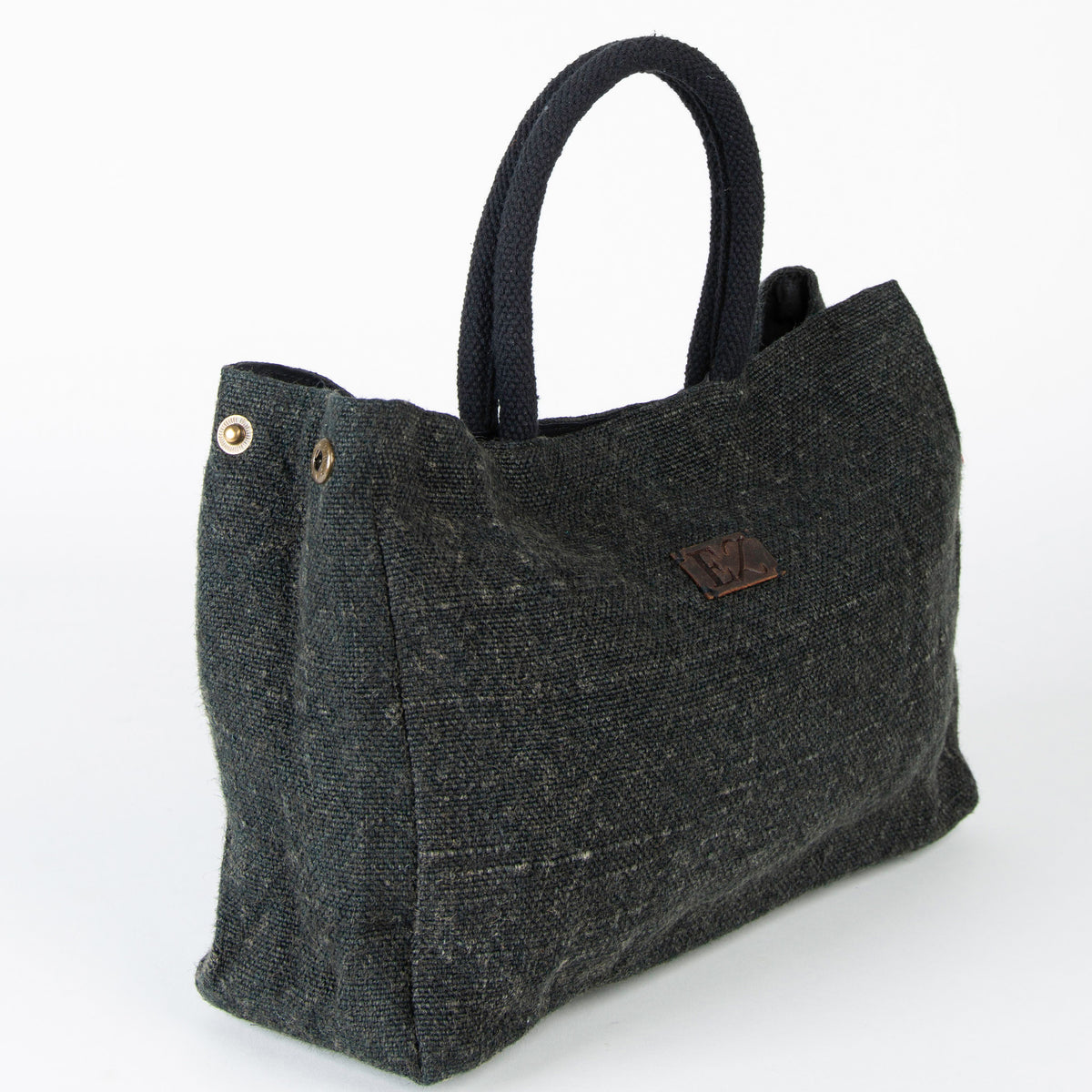 Inara Jute Handled Snap Closure Tote Bag Purse