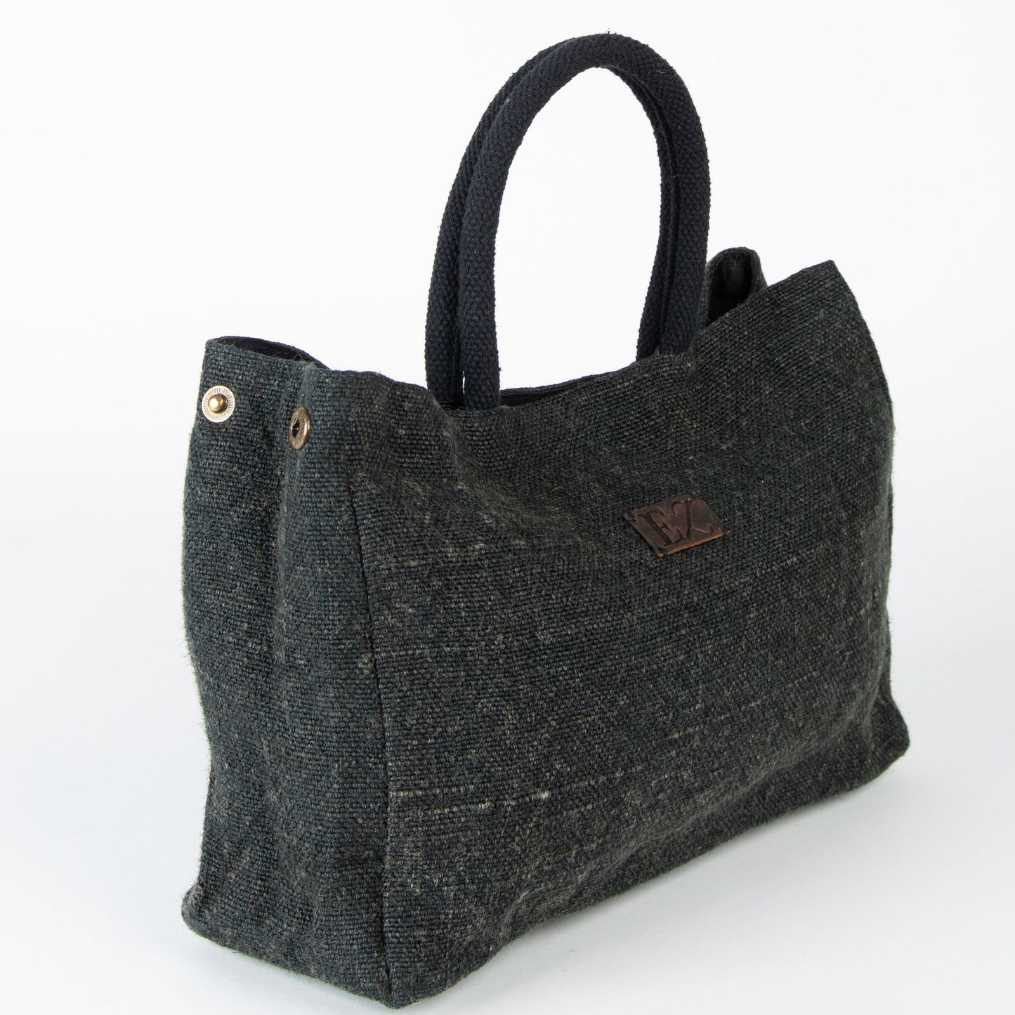 Inara Jute Handled Snap Closure Tote Bag Purse
