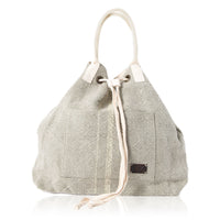 Cailey Jute Adjustable Drawstring Closure Backpack Purse