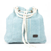 Cailey Jute Adjustable Drawstring Closure Backpack Purse