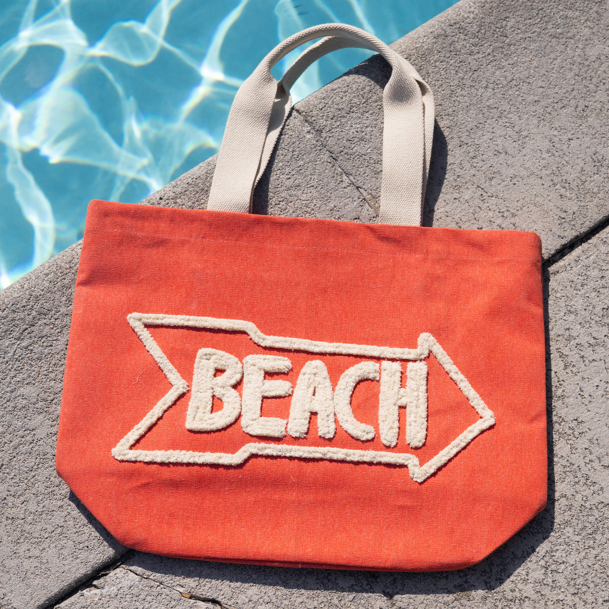 Aruba Water Resistant Hand Embroidered Beach Tote Bag