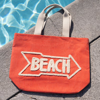 Aruba Water Resistant Hand Embroidered Beach Tote Bag