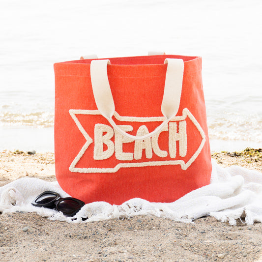 Aruba Water Resistant Hand Embroidered Beach Tote Bag