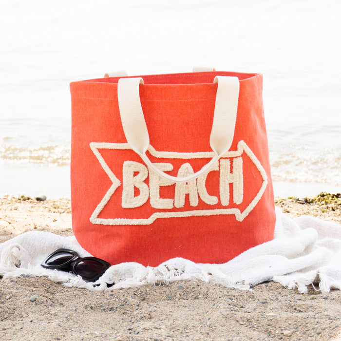 Aruba Water Resistant Hand Embroidered Beach Tote Bag