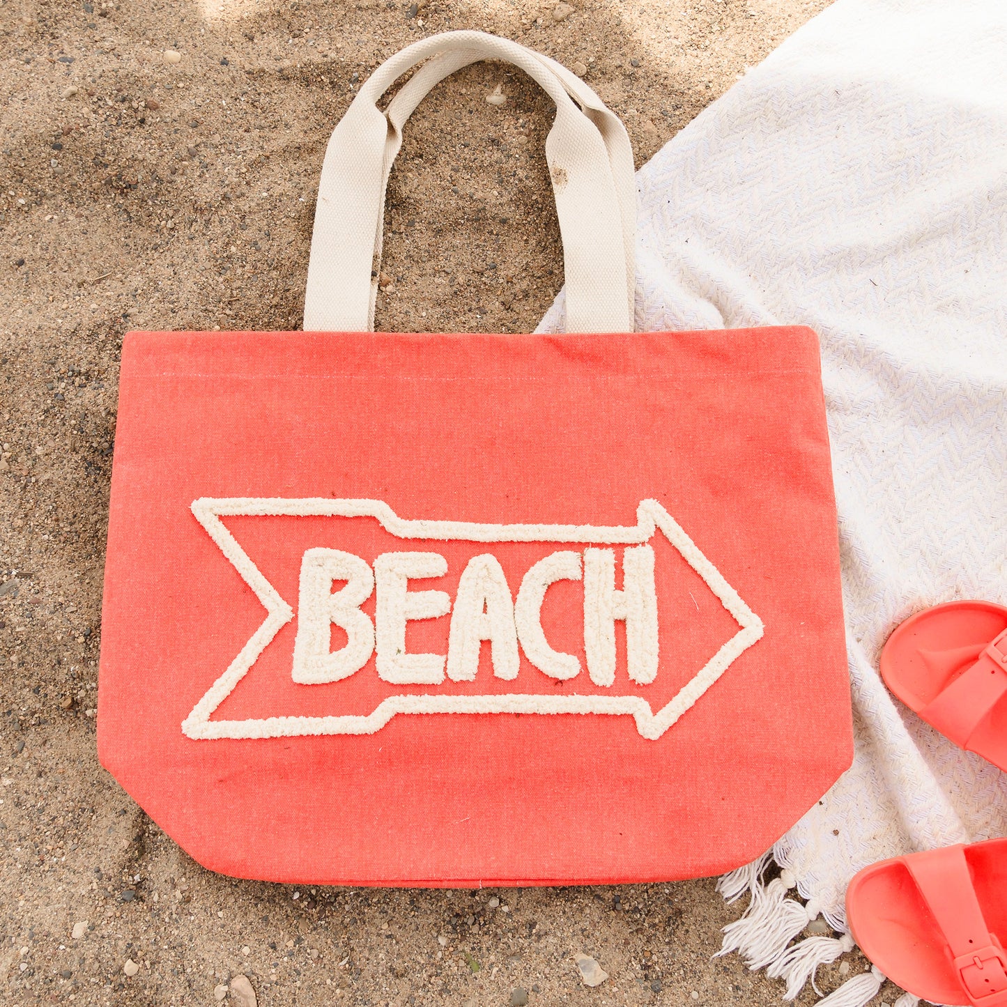 Aruba Water Resistant Hand Embroidered Beach Tote Bag