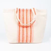 Kona Water Resistant Hand Embroidered Striped Beach Tote Bag