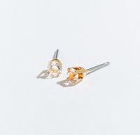 Solitaire Round Cut Birthstone Stud Earrings