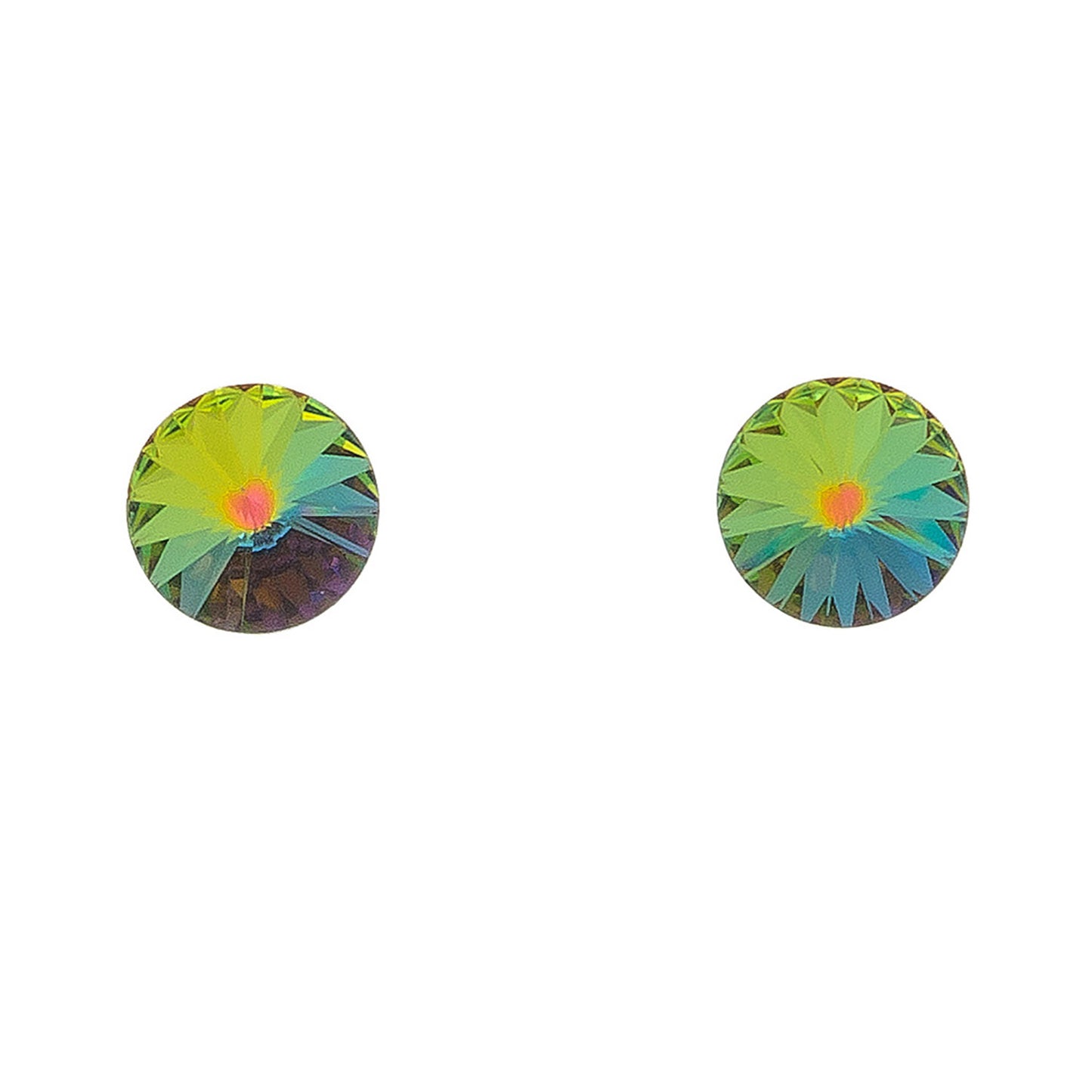 Rivoli Cut Crystal Stud Earrings