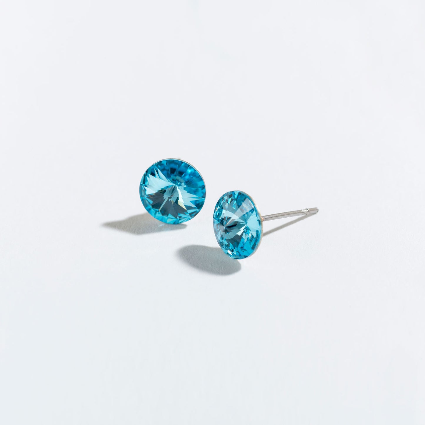 Rivoli Cut Crystal Stud Earrings