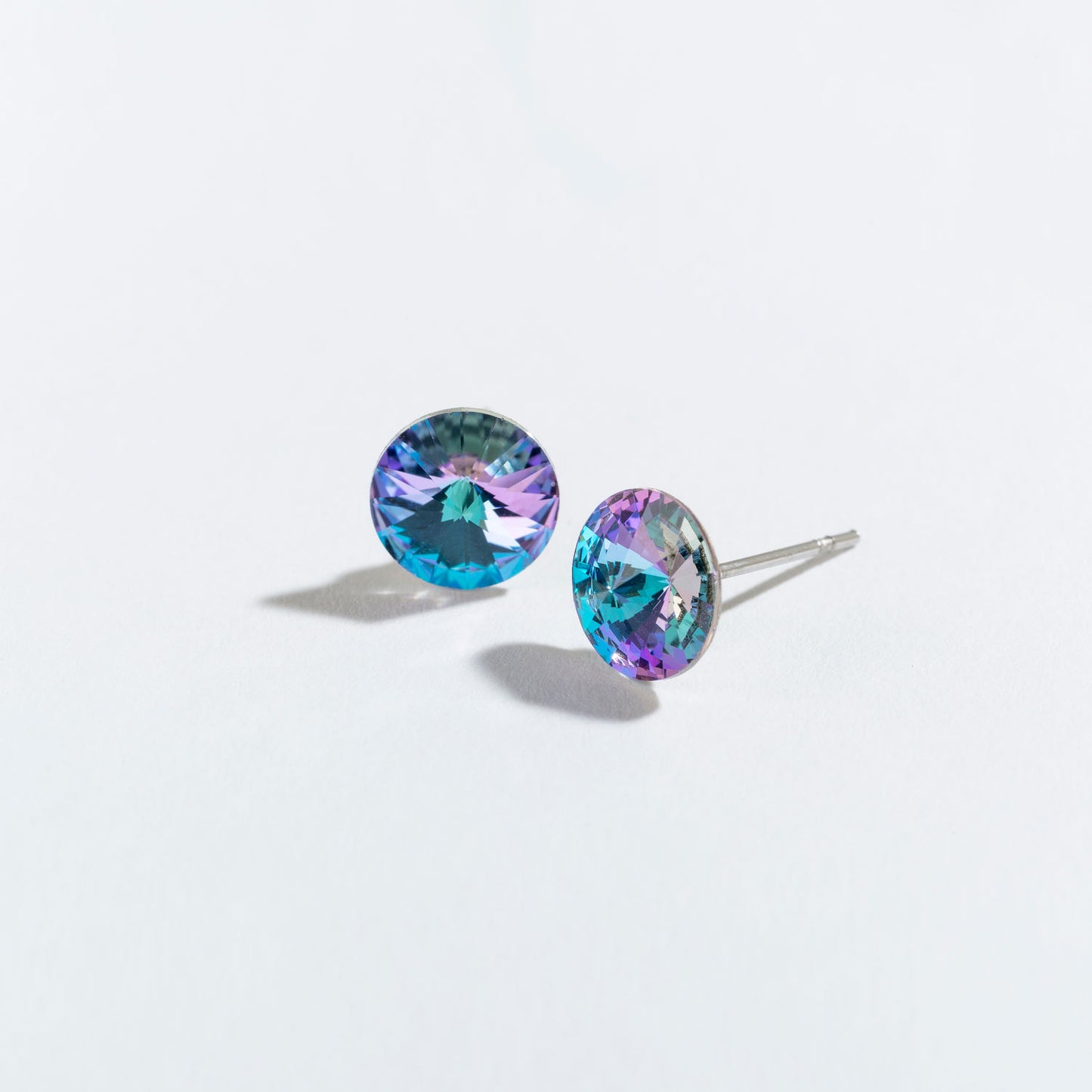 Rivoli Cut Crystal Stud Earrings