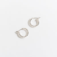 Stone Accent Hoop Earrings