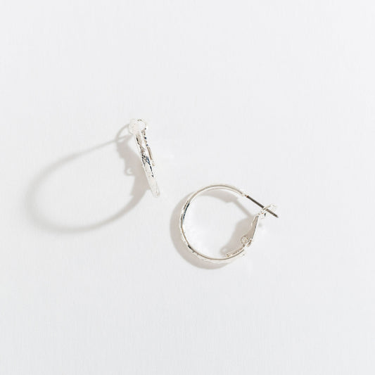 Silver Pattern Hoop Earrings