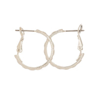 Silver Pattern Hoop Earrings