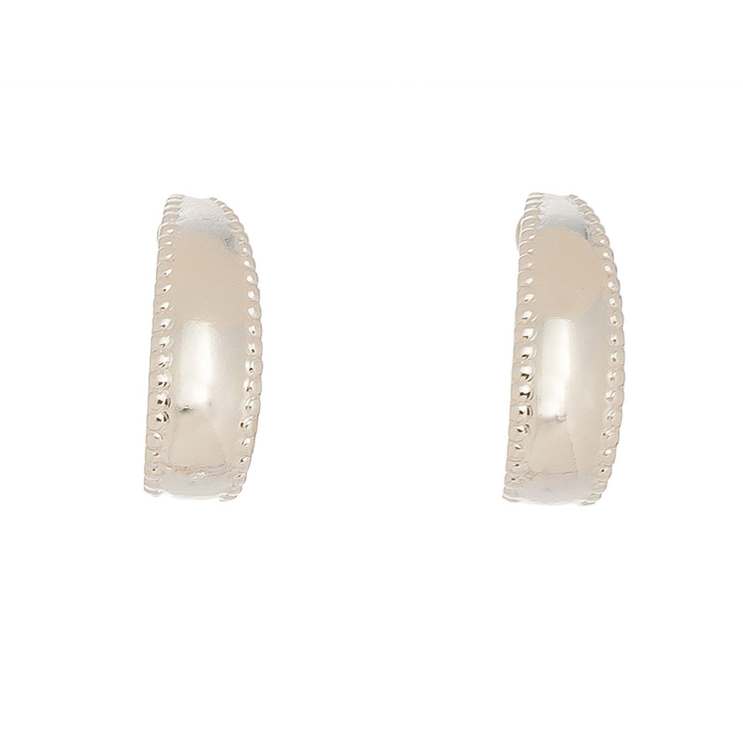 Silver J Hoop Earrings