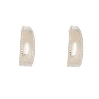 Silver J Hoop Earrings