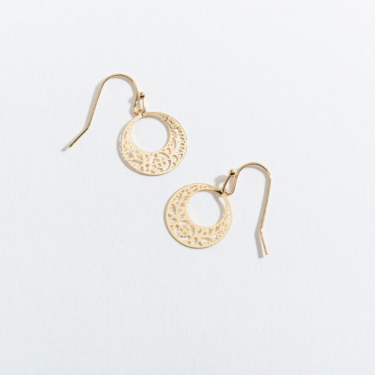 Round Lace Drop Earrings