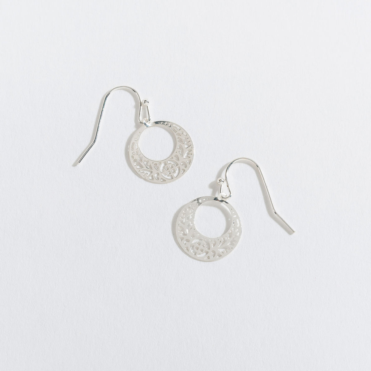Round Lace Drop Earrings
