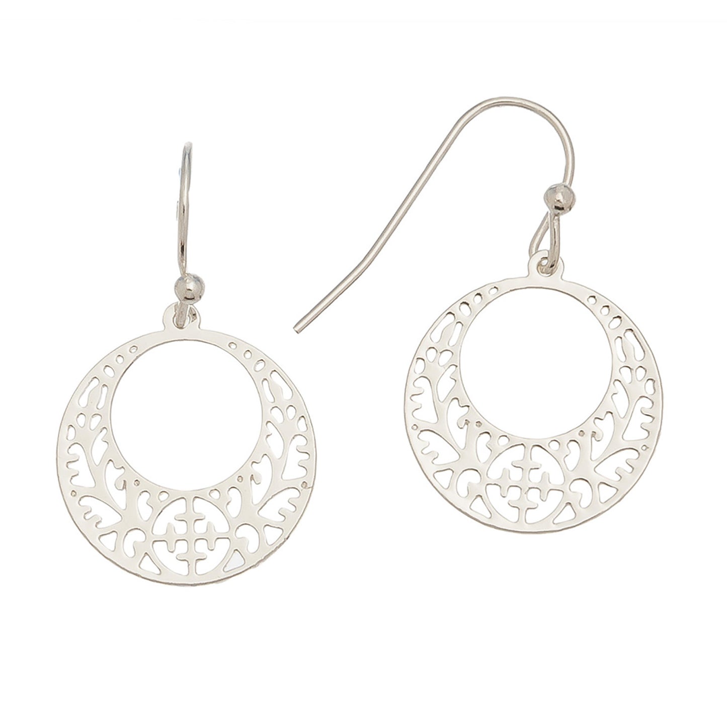 Round Lace Drop Earrings
