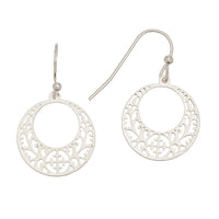Round Lace Drop Earrings