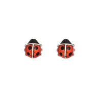 Red and Black Ladybug Stud Earrings
