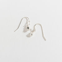 Silver Gem Teardrop Earrings