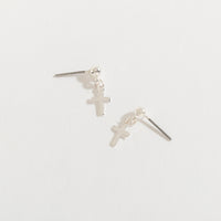 Cross Drop Earrings