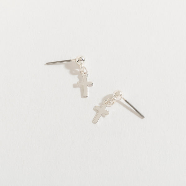 Cross Drop Earrings
