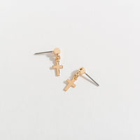 Cross Drop Earrings