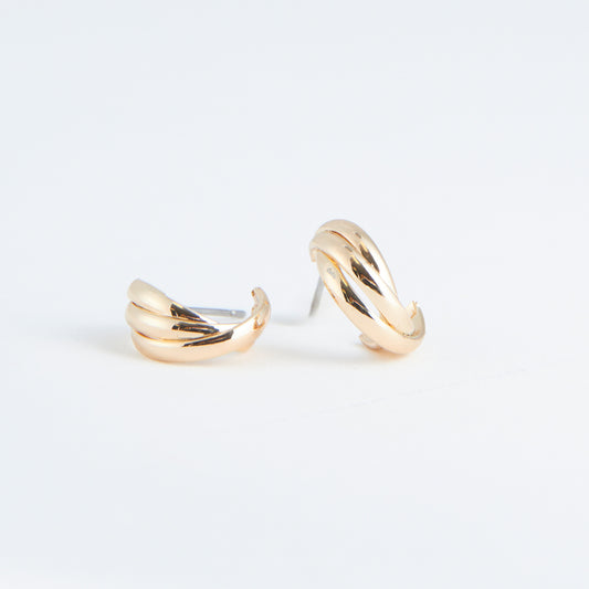 Ear Sense Triple Loop Hoop Earrings