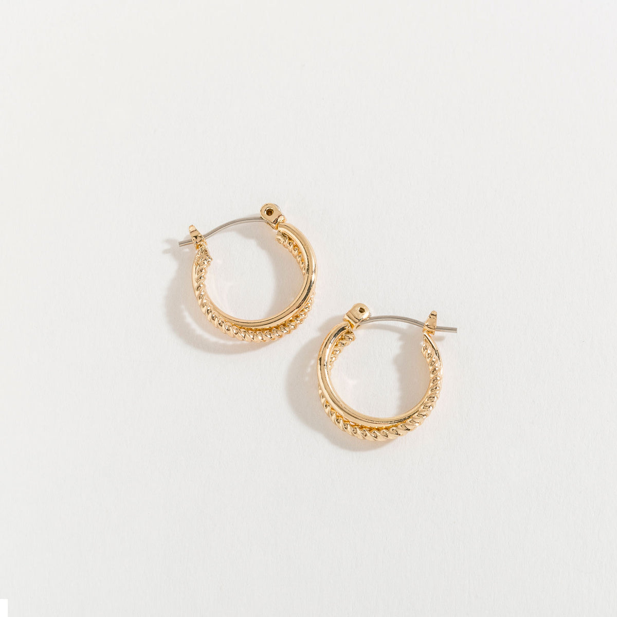 Double Hoop Click Earrings
