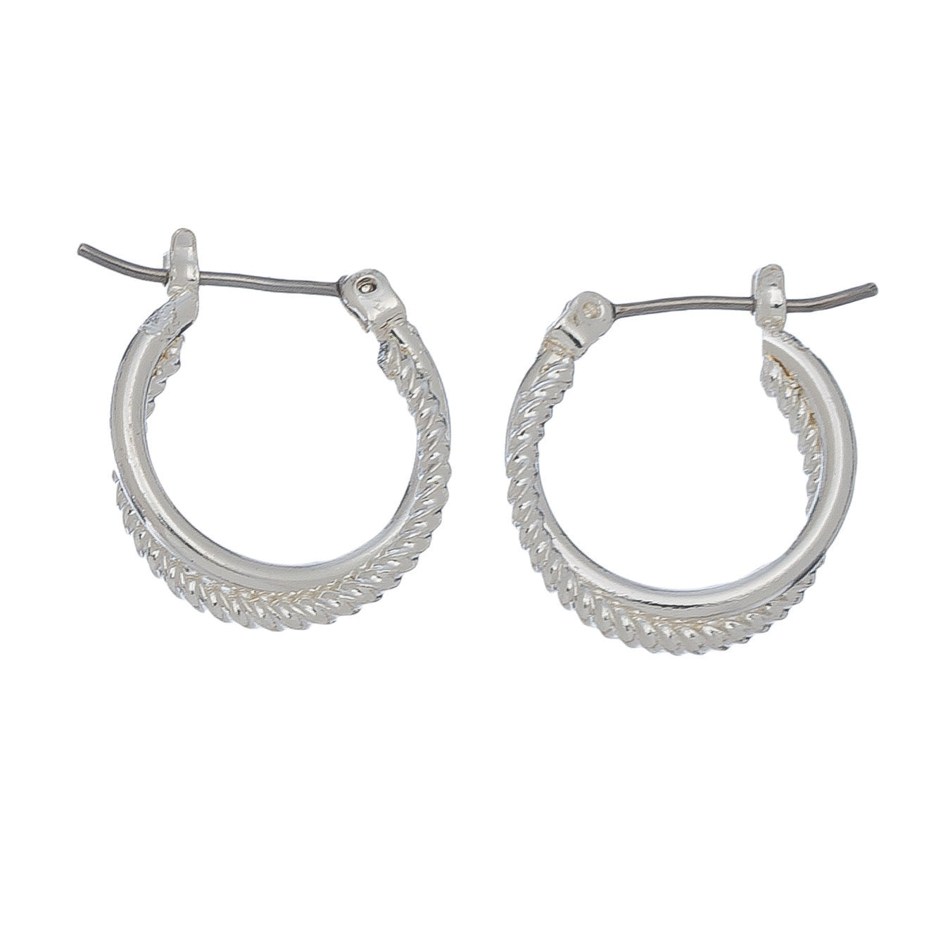 Double Hoop Click Earrings