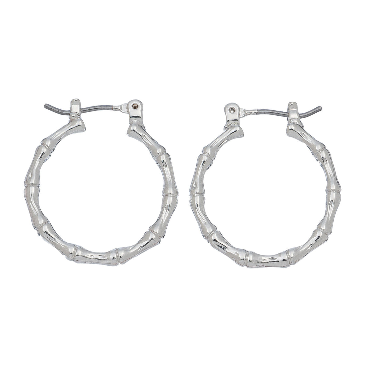 Shiny Round Click Hoop Earrings