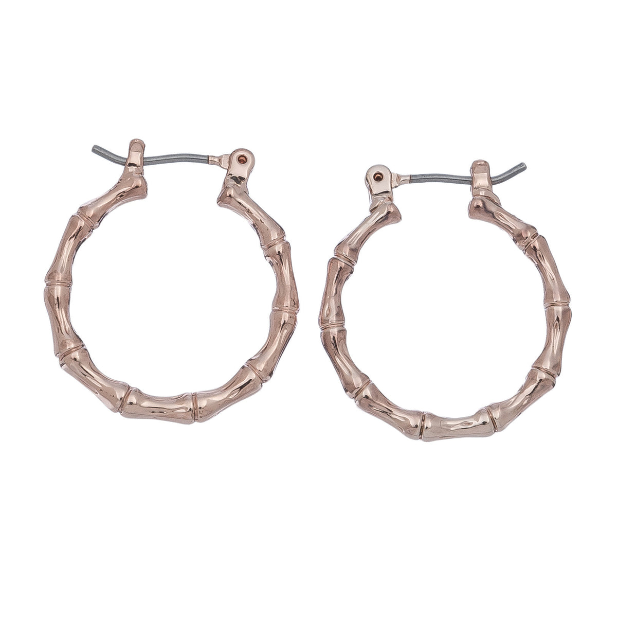 Shiny Round Click Hoop Earrings