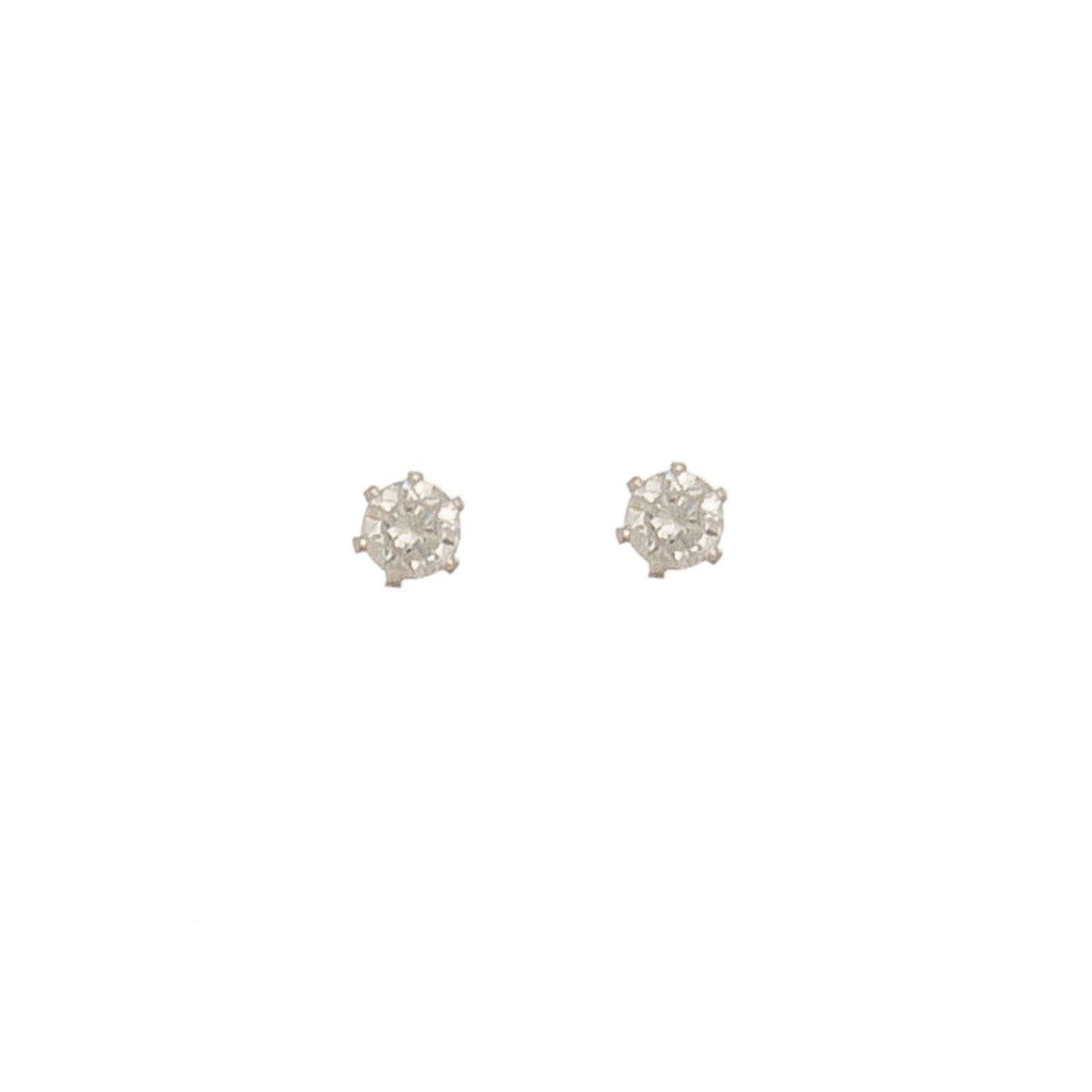2mm Cubic Zirconia Stud Earrings