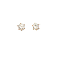 3mm Cubic Zirconia Stud Earrings