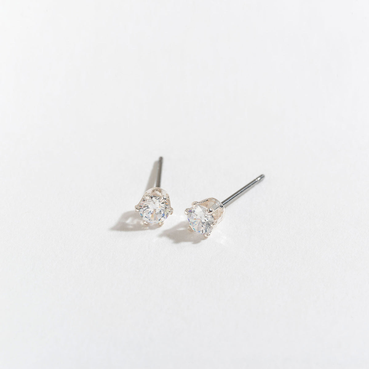 Cubic Zirconia Silver Stud Earring