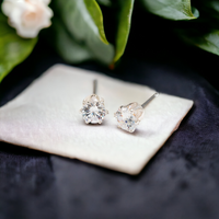 Cubic Zirconia Silver Stud Earring
