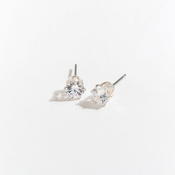 Cubic Zirconia Silver Stud Earring