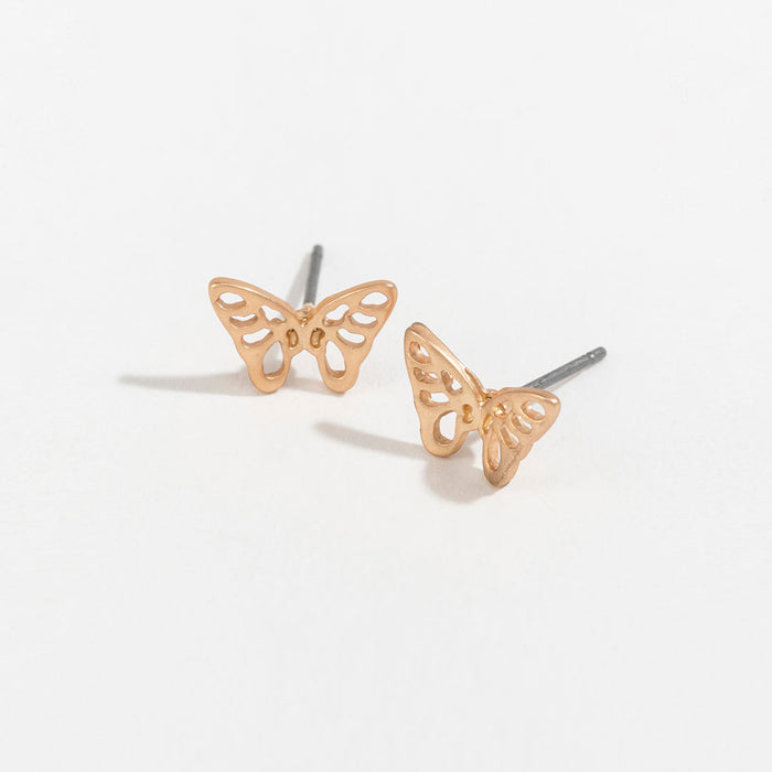 Stud Buds Gold Butterfly Stud Earrings