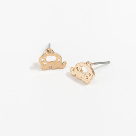 Stud Buds Elephant Gold Stud Earrings