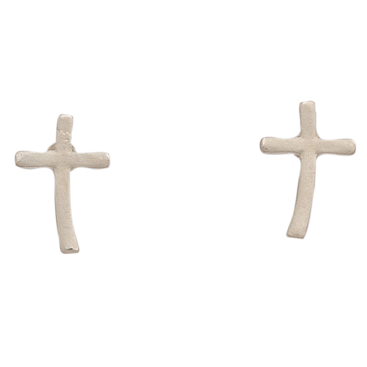 Stud Buds Silver Cross Stud Earrings