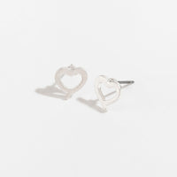 Stud Buds Silver Heart Stud Earrings