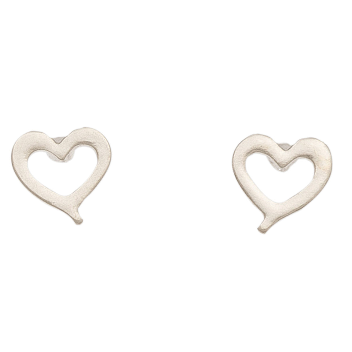 Stud Buds Silver Heart Stud Earrings