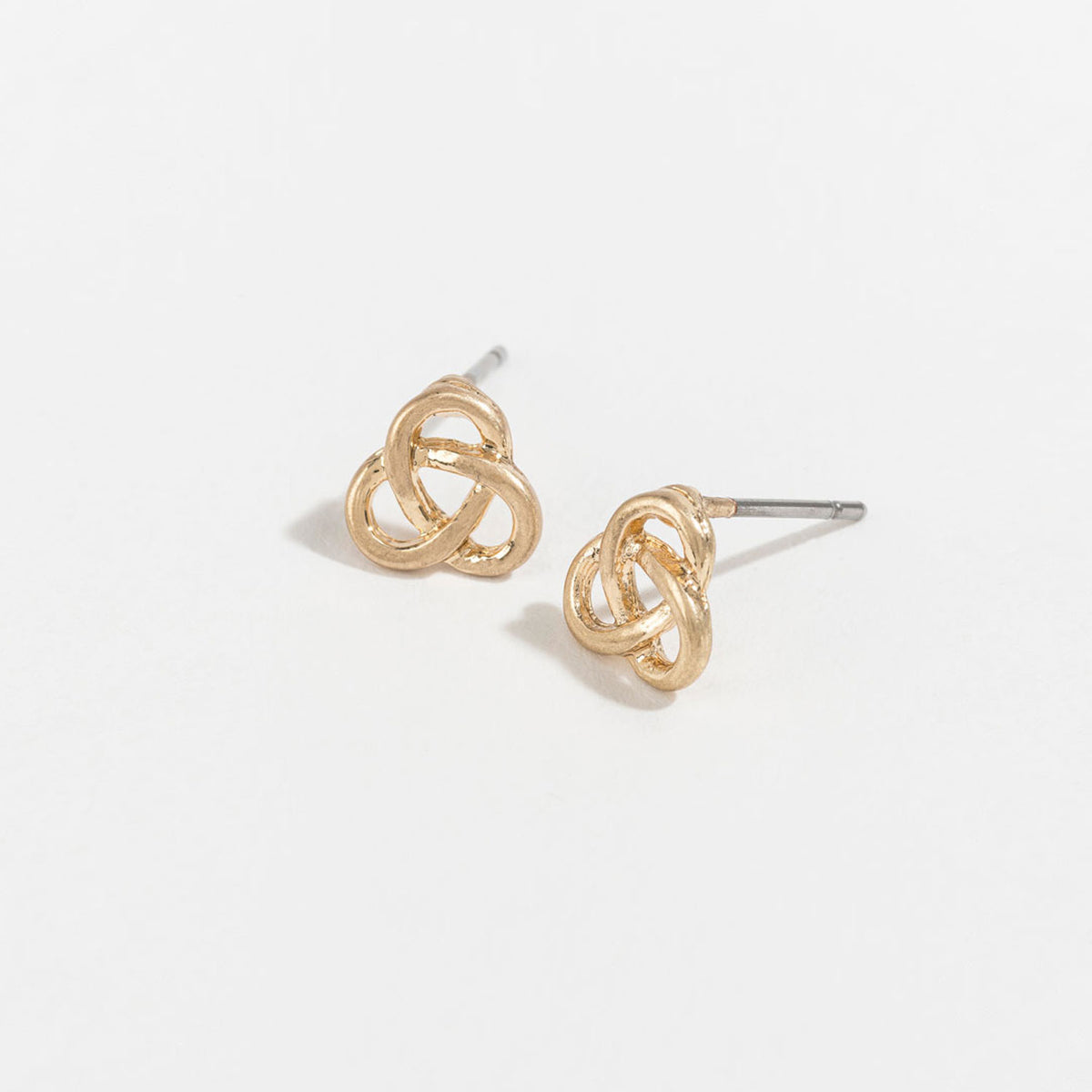 Stud Buds Gold Trinity Stud Earrings
