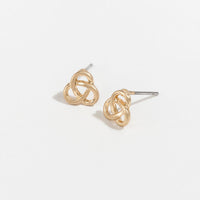 Stud Buds Gold Trinity Stud Earrings