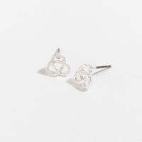 Stud Buds Silver Trinity Stud Earrings