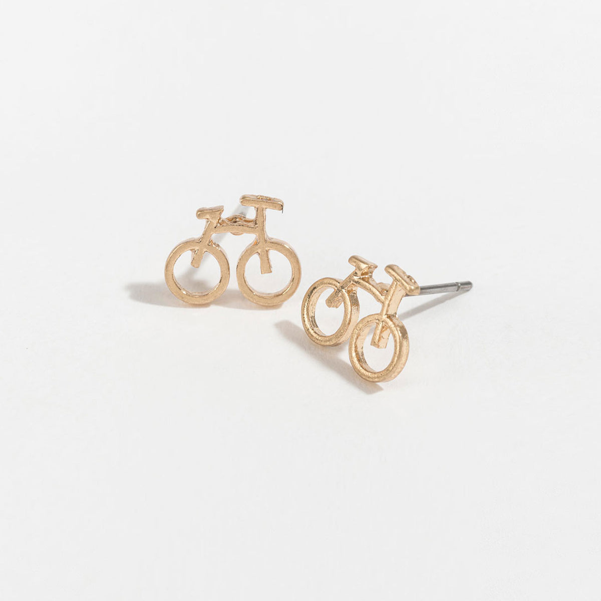 Stud Buds Gold Bicycle Stud Earrings