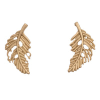 Stud Buds Gold Feather Stud Earrings