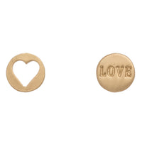 Stud Buds Gold Cutout Heart Love Stud Earrings