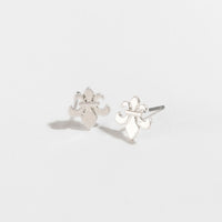 Stud Buds Silver Fleur De Lis Stud Earrings